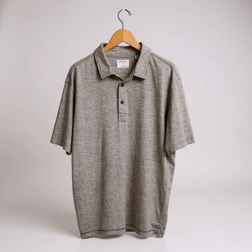 Linksoul Gray Polo Classic Knit Short Sleeve
